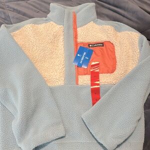 Columbia Sherpa half zip/button pullover